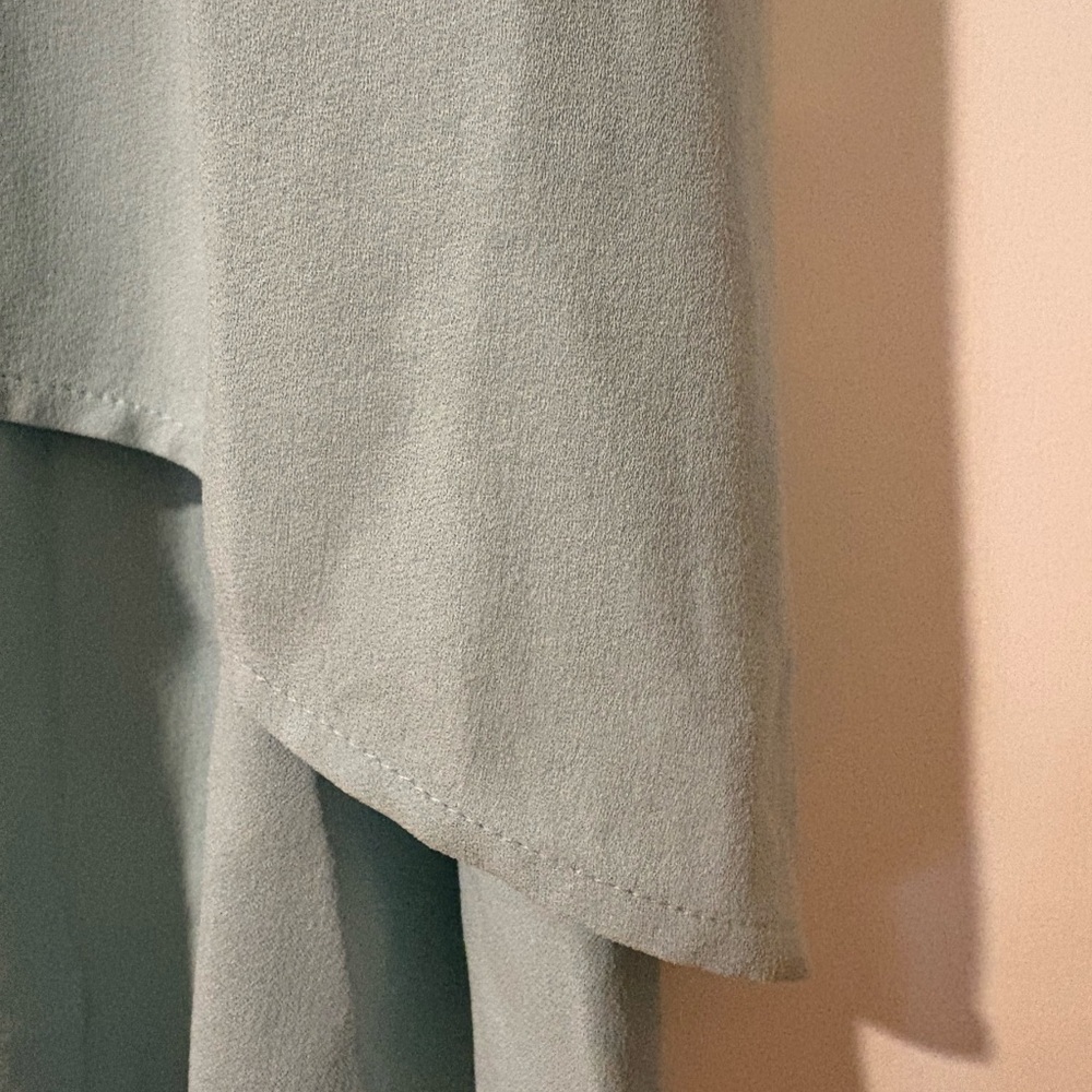 Elegant Sleeveless Mint Hi-Lo Mint Blue Tunic - Picture 6 of 8